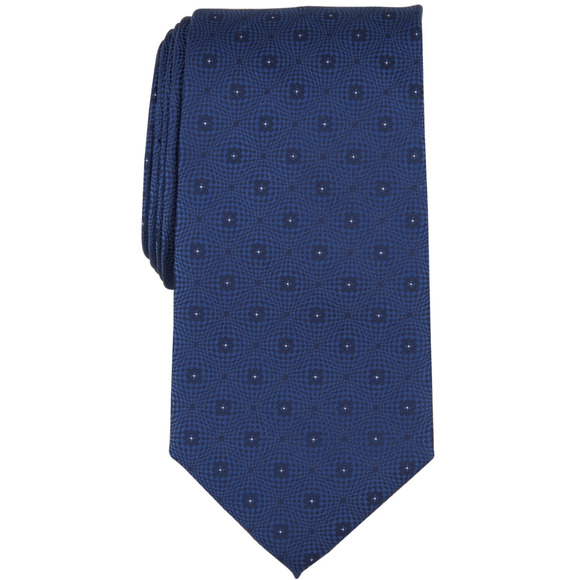 Perry Ellis Men Denning Geo-Pattern Tie Navy - Picture 1 of 1